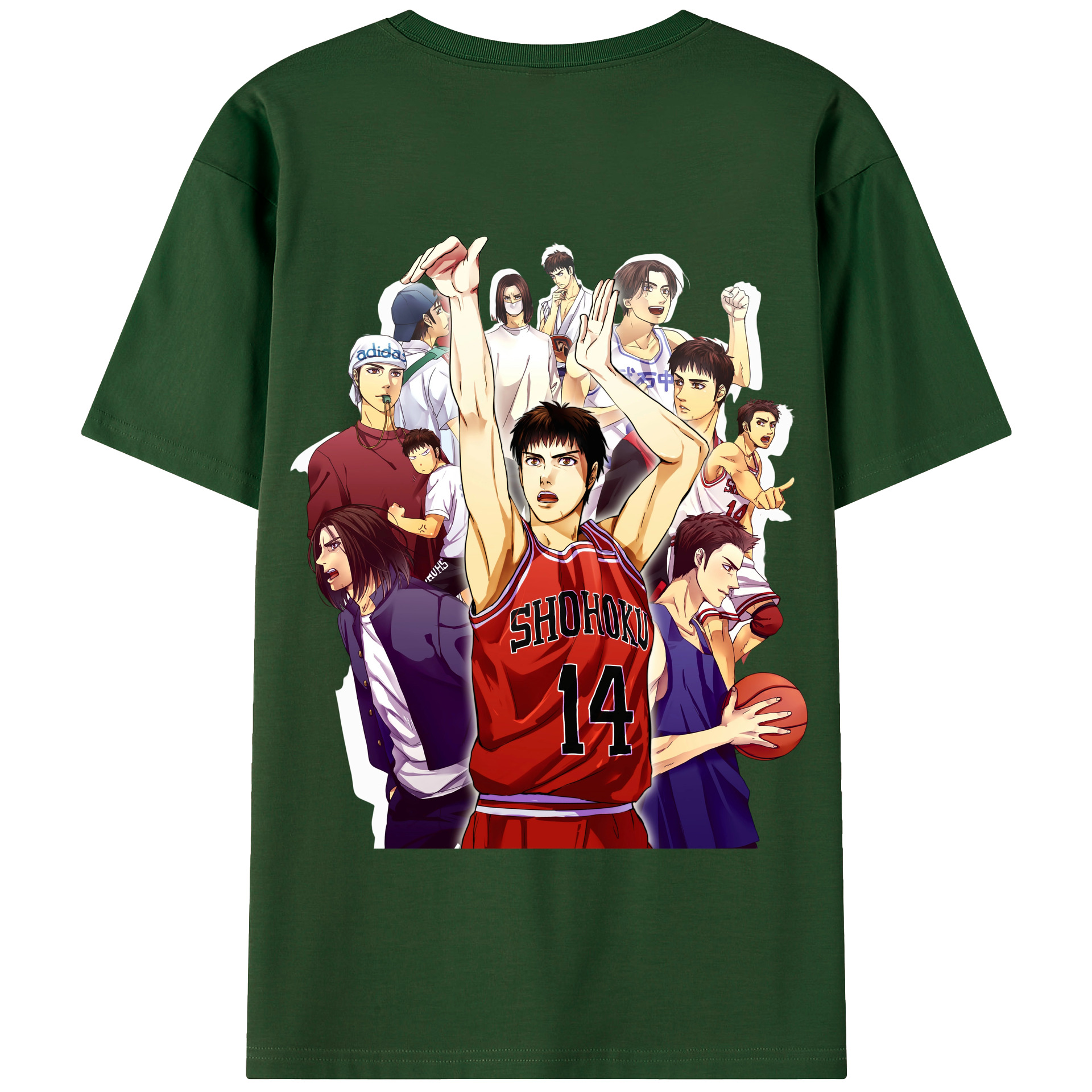SLAM DUNK／スラムダンク 綿100％半袖Tシャツ（背面プリント）